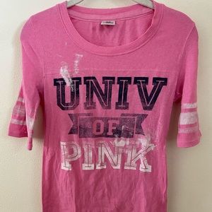 PINK University Size M Top - 3/4 Sleeve in EUC